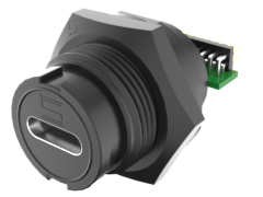 IN ENTWICKLUNG: AccliMate™ Versiegelte USB Typ-C Steckverbinder für Chassis-Befestigung, Anschlussbuchse