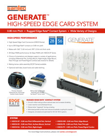 Generate High-Speed Edge Card eBrochure