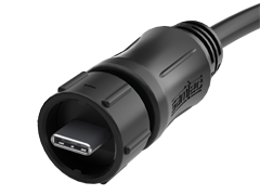 AccliMate™防水/防塵 USB Cタイプ ケーブルアッセンブリー、プラグ